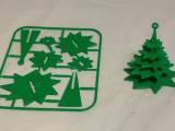 Evergreen Tree Christmas Ornament on Card